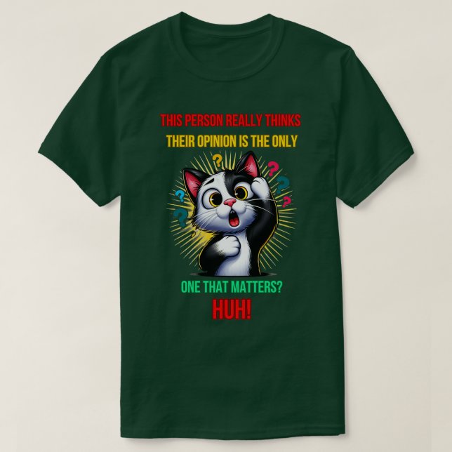 Cat Huh Meme T-Shirt (Design Front)