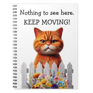 CAT HUMOR Nothing to see here Notebook