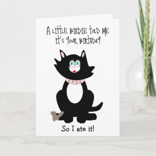 Cat Humourous Birthday Card