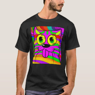 Cat humourous meow kitty portrait cute kitten cat  T-Shirt