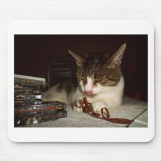 Cat Hungry For Cassettes Mouse Mat