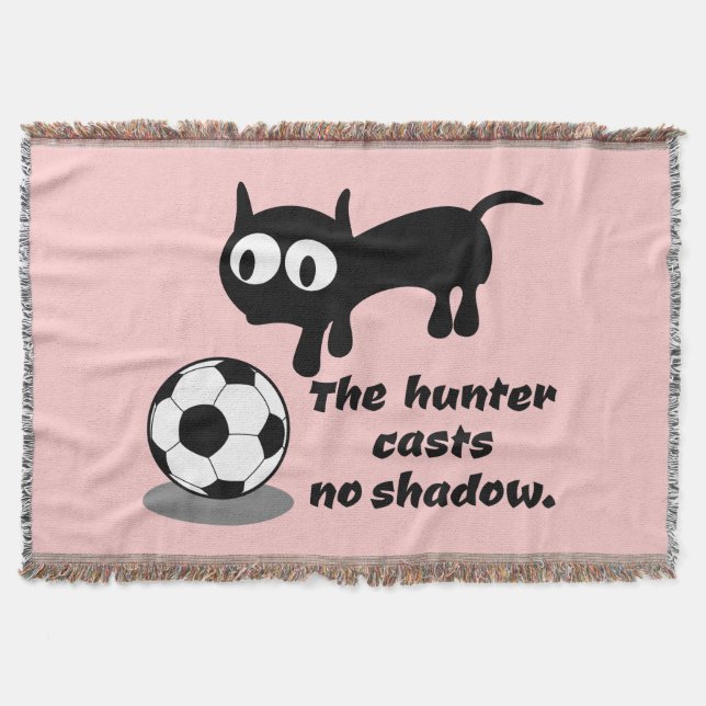 Cat Hunting A Ball Throw Blanket (Front)