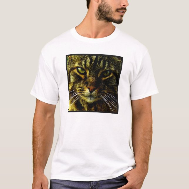 Cat Hypnotising Look Photo T-Shirt (Front)