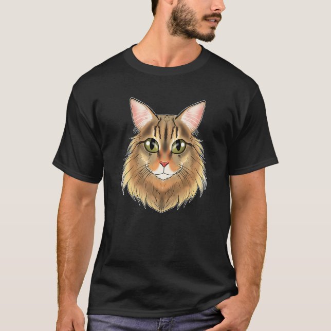 Cat  I Cat Face I Siberian Cat T-Shirt (Front)