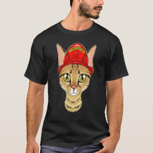 Cat I Fireman Cat I Firefighter Savannah Cat T-Shirt