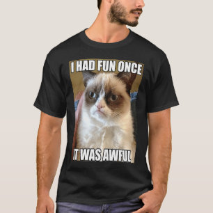 Cat I Had Fun Once It's Awful Sarcastic Cat Mum Da T-Shirt