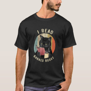 Cat I Read Banned Books Bookworms Reading Book 11 T-Shirt