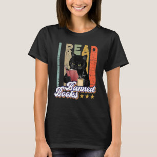 Cat I Read Banned Books Bookworms Reading Book Vin T-Shirt