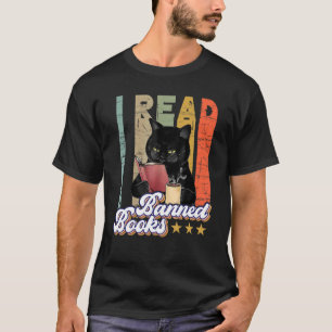 Cat I Read Banned Books Bookworms Reading Book Vin T-Shirt