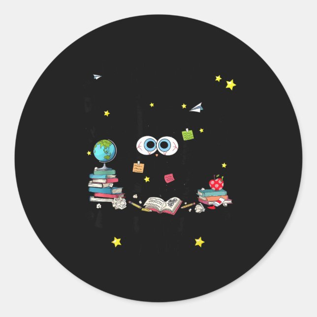 Cat I Survived 67 Days Of School Teachers Students Classic Round Sticker (Front)