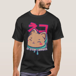 Cat Ice Cream Sandwich Ice Summer Dessert Classic T-Shirt