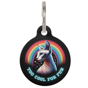 Cat ID Tag Personalised Sphynx Cats Address Name