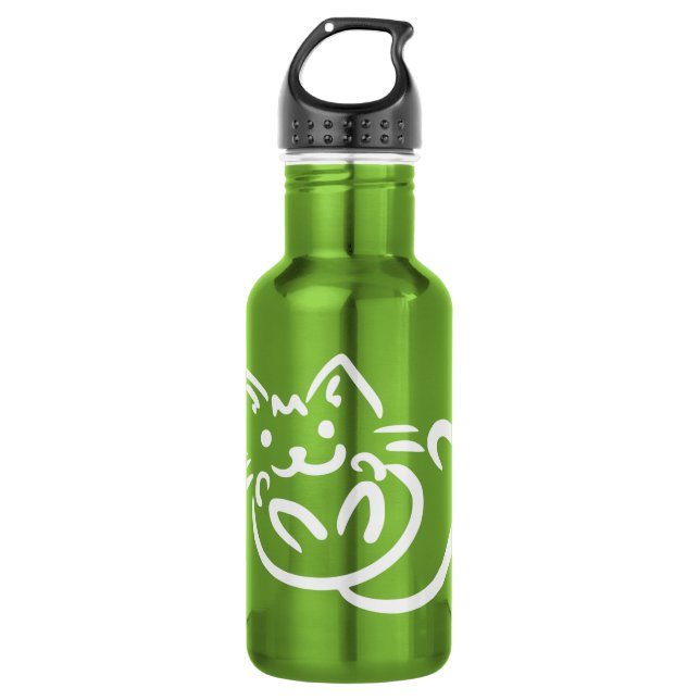 Cat Illustration custom 532 Ml Water Bottle (Front)