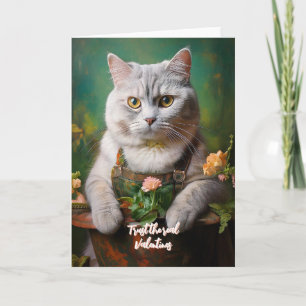 Cat Illustration  Holiday Card