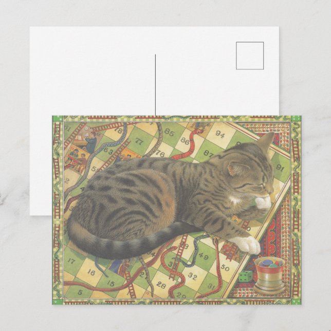 Cat Illustration Postcard (Front/Back)