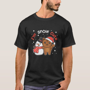 Cat I'm Snow Cute Snowman Snow Pun T-Shirt
