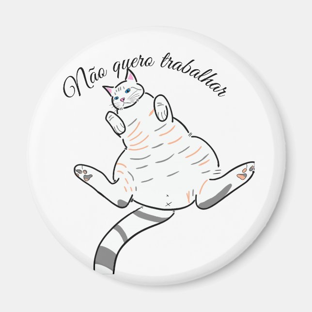 Cat image, sentences magnet (Front)