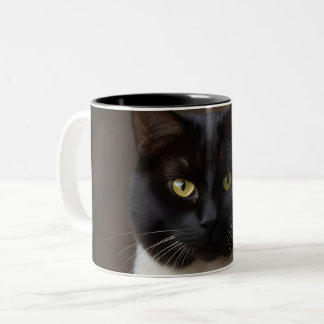Cat Image  Two-Tone Coffee Mug