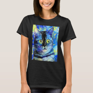 CAT IMPRESSIONIST Kitten Kitty I Am A Cat Mum Da T-Shirt