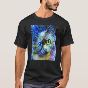 CAT IMPRESSIONIST Kitten Kitty I Am A Cat Mum Dad T-Shirt