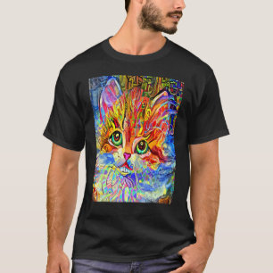 CAT IMPRESSIONIST Kitten Kitty I Am A Cat Mum Dad T-Shirt