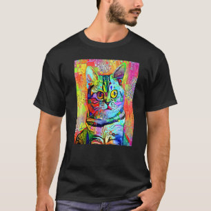 CAT IMPRESSIONIST Kitten Kitty I Am A Cat Mum Dad T-Shirt