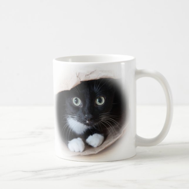 Cat in a bag coffee mug (Right)
