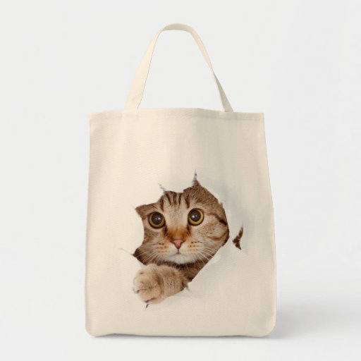 Image of Cat in a bag! Tote Bag