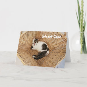 Cat in a Basket Greeting Card