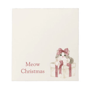 Cat In A Box Christmas Notepad