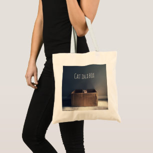 Cat in a box. The Zen cat master. Tote Bag