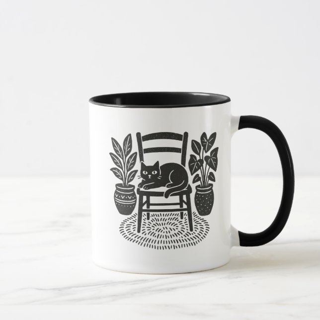 Cat In a Chair Mug (Right)