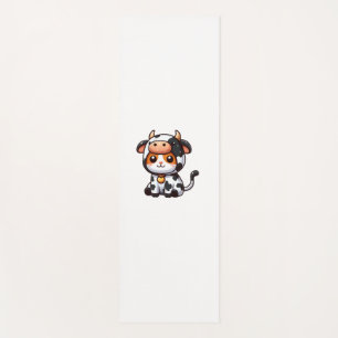 Cat in a Cow Costume Yoga Mat