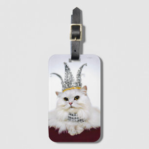 Cat in a Crown Luggage Tag