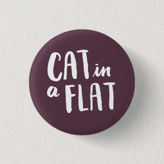 Cat in a Flat 3 Cm Round Badge