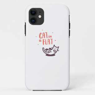 Cat in a Flat iPhone 11 Case