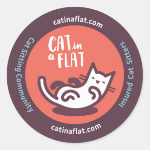 Cat in a Flat Classic Round Sticker