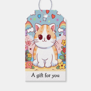 Cat In A Garden Cat Gift For You Custom Gift Tags
