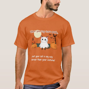 Cat in a Ghost Costume T-Shirt