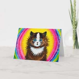 Cat in a Rainbow, Louis Wain Card