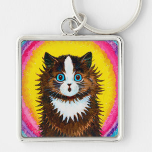 Cat in a Rainbow, Louis Wain Key Ring