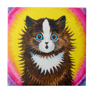 Cat in a Rainbow, Louis Wain Tile