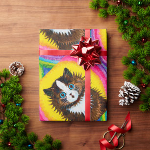 Cat in a Rainbow, Louis Wain Wrapping Paper
