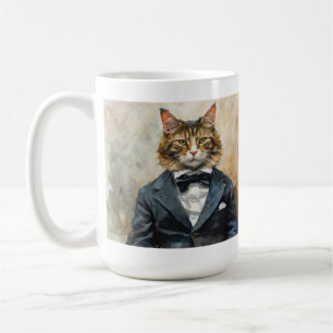 Cat in a Suit Coffee Mug