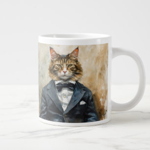 Cat in a Suit Large Coffee Mug