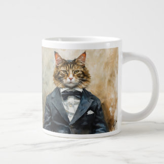 Cat in a Suit Large Coffee Mug