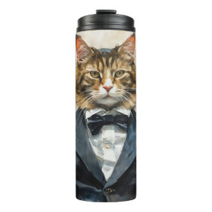 Cat in a Suit Thermal Tumbler
