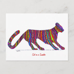 Cat in a Sweater Postcard