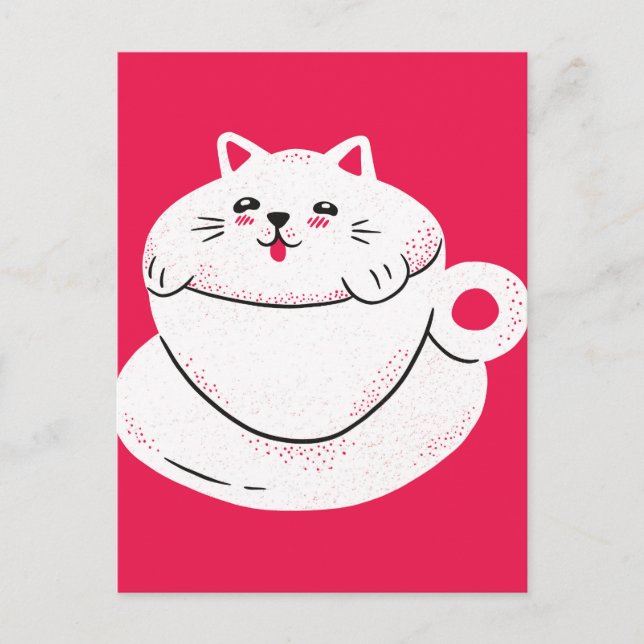 Cat in a Teacup Postcard (Front)