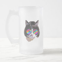 Cat in a Wig + Sunglasses (Painting #8)